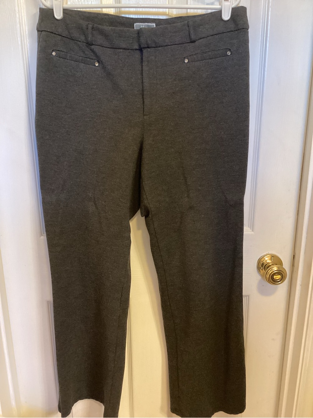 JM Collection Dark Charcoal Gray Stretch Dress Pants